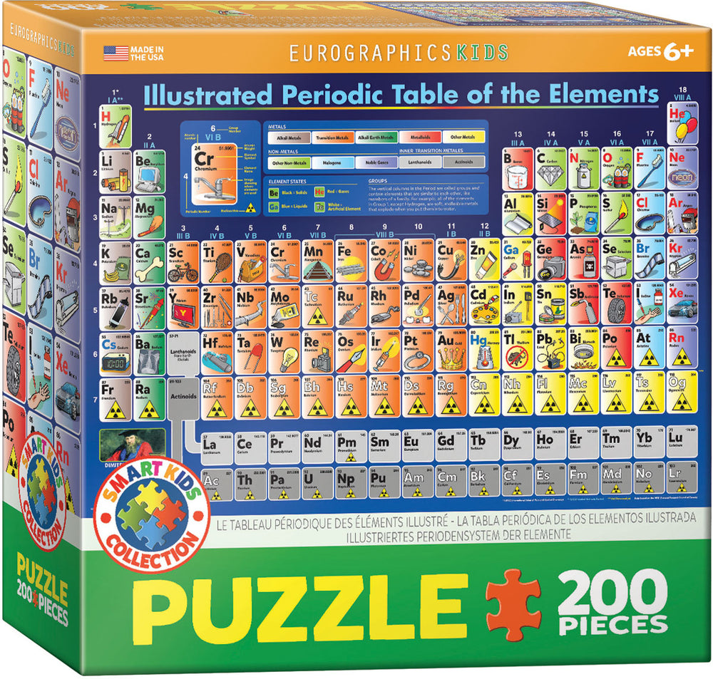 Puzzle Eurographics:  200 piece Illustrated Periodic Table of the Elements
