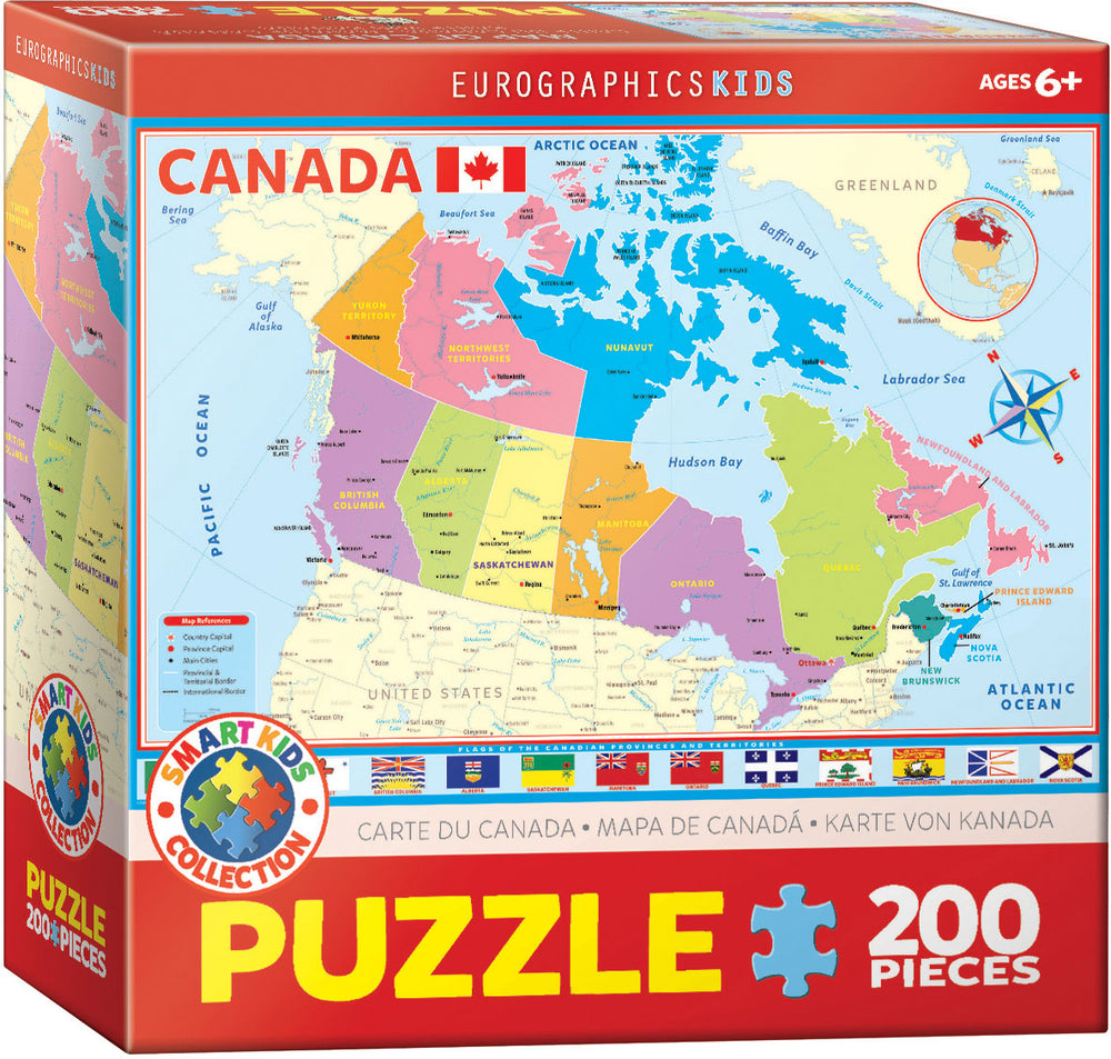 Puzzle Eurographics:  200 piece Map of Canada