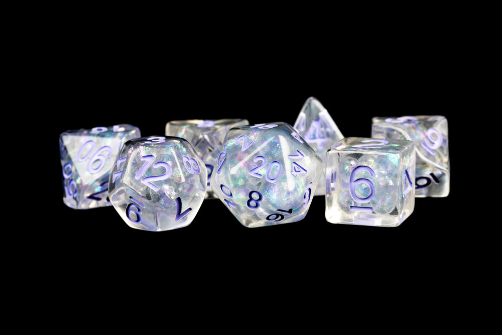 Dice Metallic Dice Co: Poly 7 Set Pearl