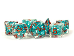Dice Metallic Dice Co: Poly 7 Set Pearl