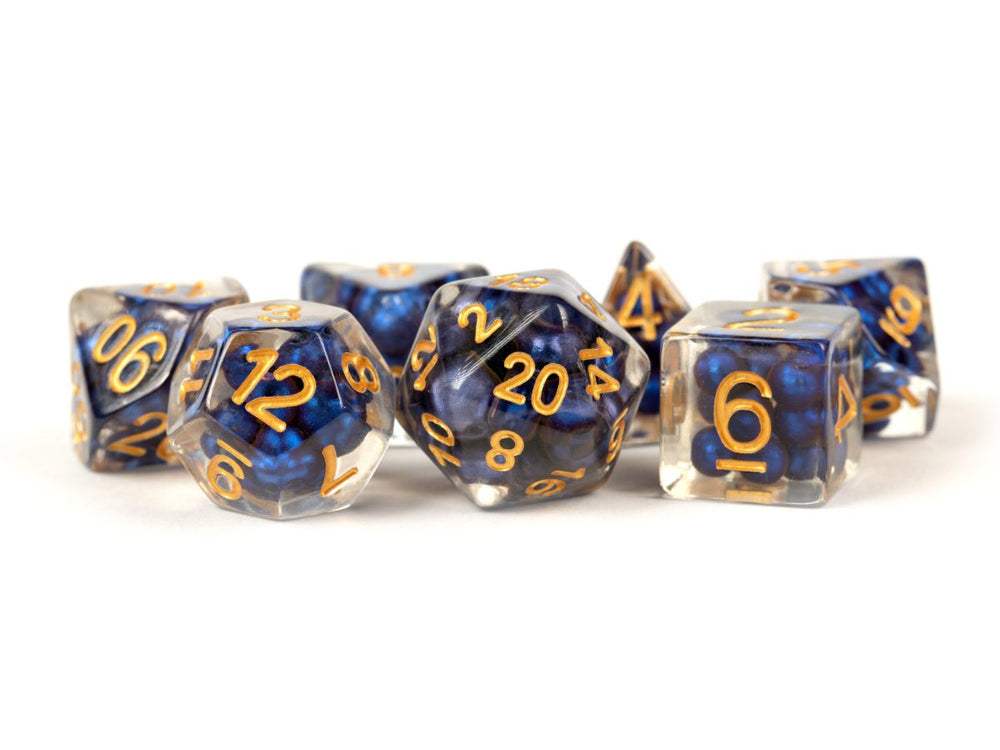 Dice Metallic Dice Co: Poly 7 Set Pearl