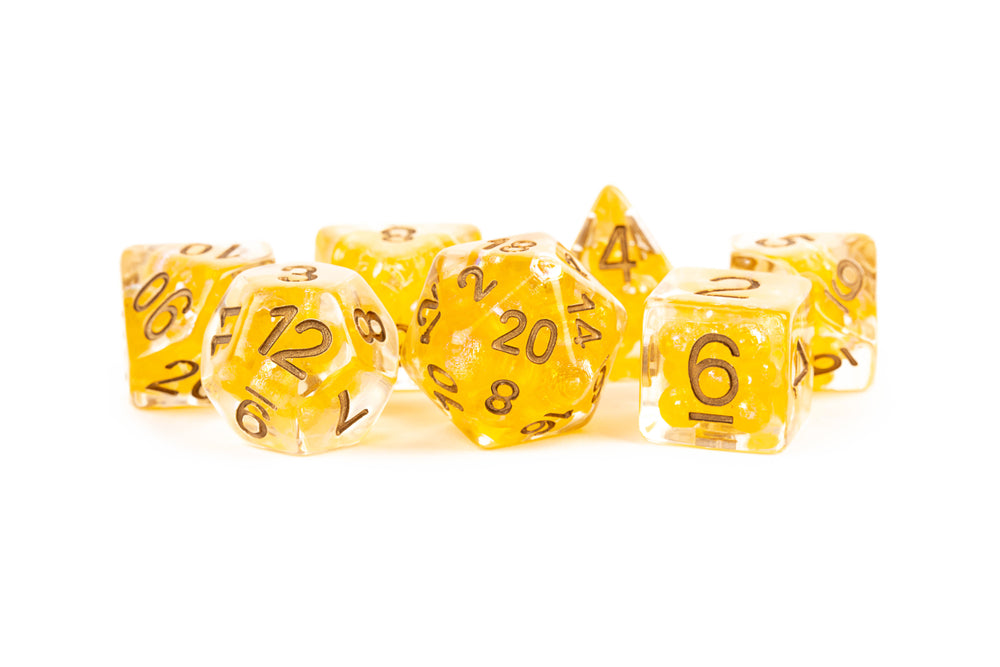 Dice Metallic Dice Co: Poly 7 Set Pearl