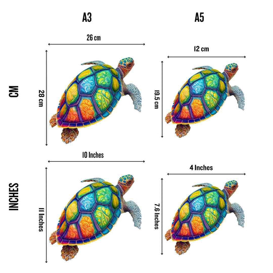 Puzzle Craft-Hub: Colorful Turtle