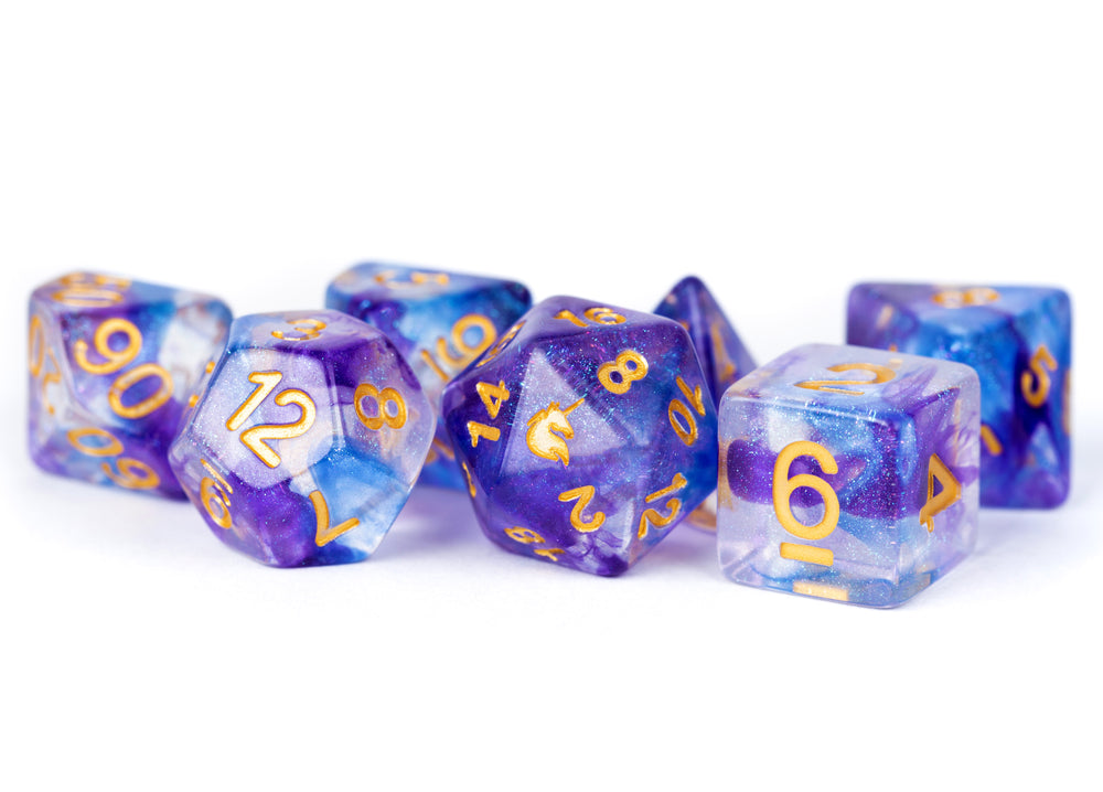Dice Metallic Dice Co: Poly 7 Set Unicorn