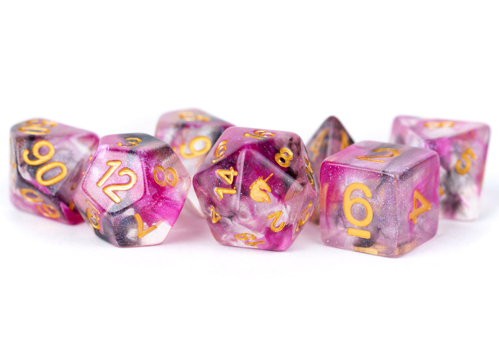 Dice Metallic Dice Co: Poly 7 Set Unicorn