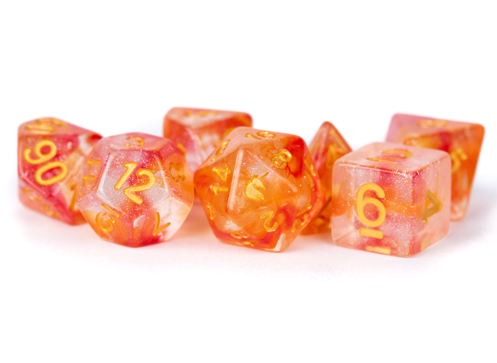 Dice Metallic Dice Co: Poly 7 Set Unicorn