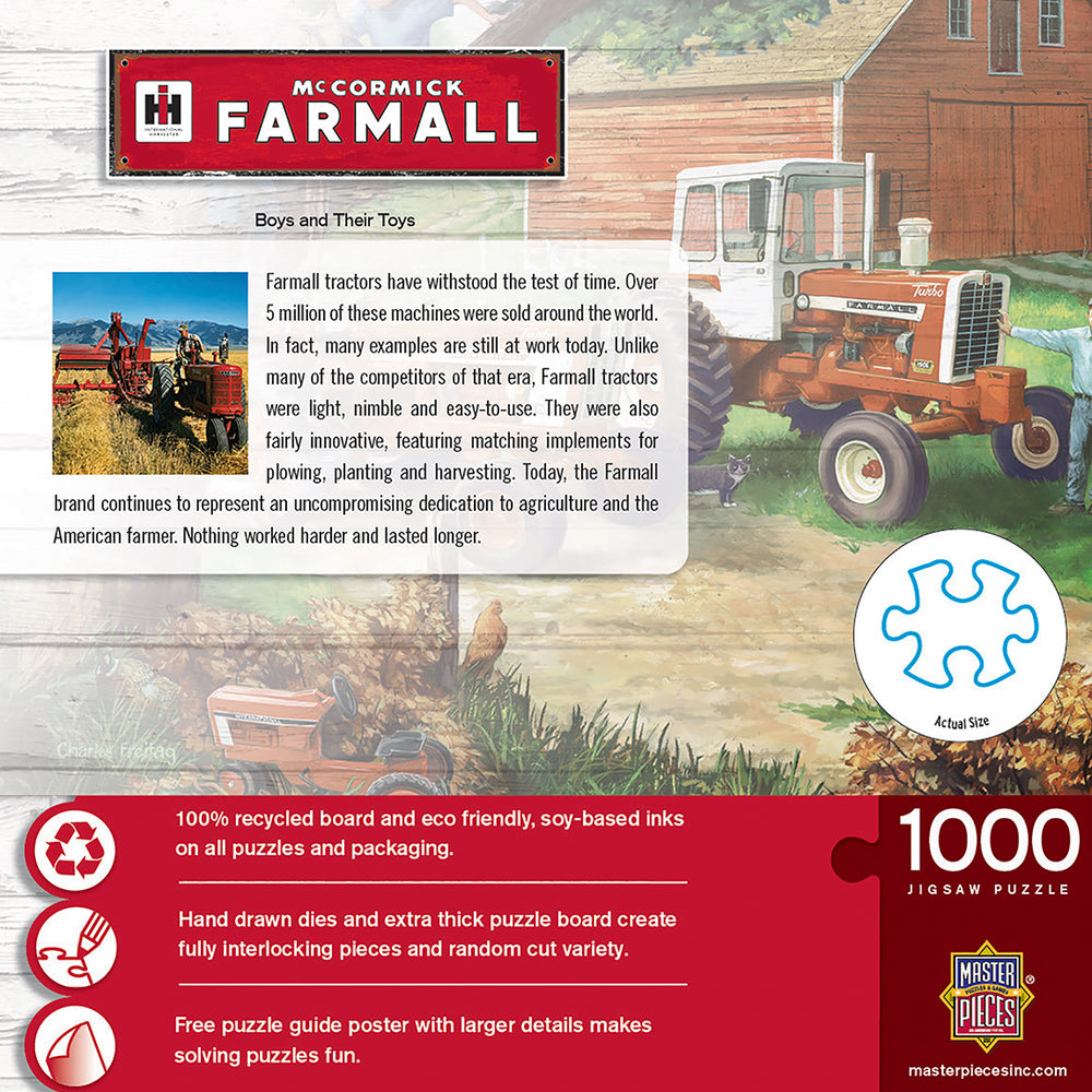 Puzzle Masterpieces: 1000 Piece Farmall Case IH - Boys and Their Toys