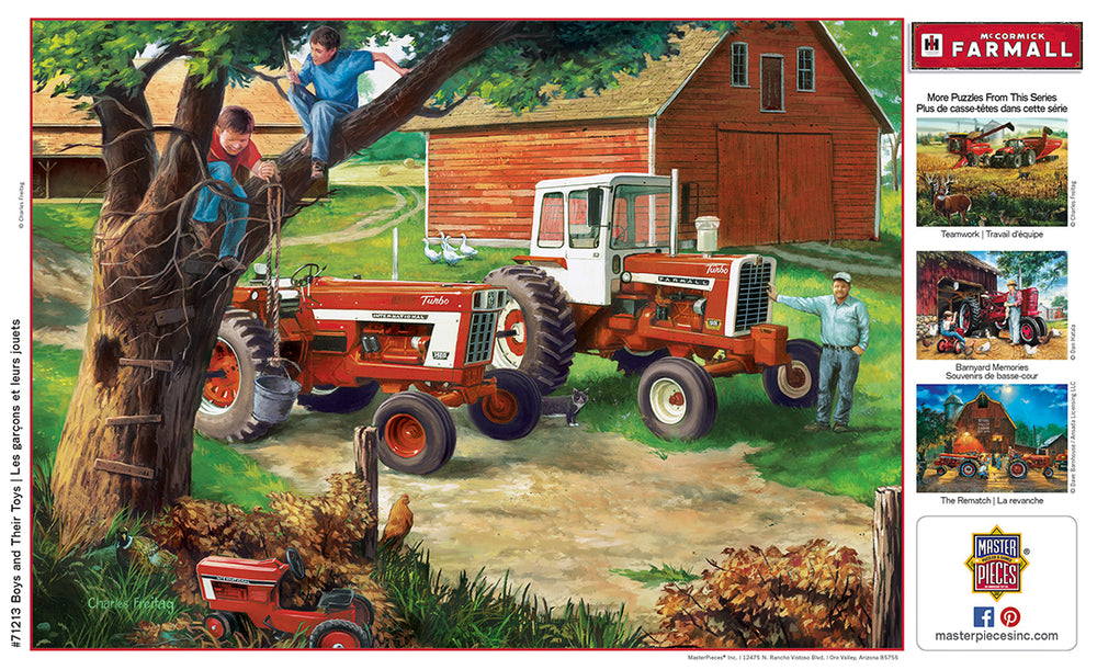 Puzzle Masterpieces: 1000 Piece Farmall Case IH - Boys and Their Toys
