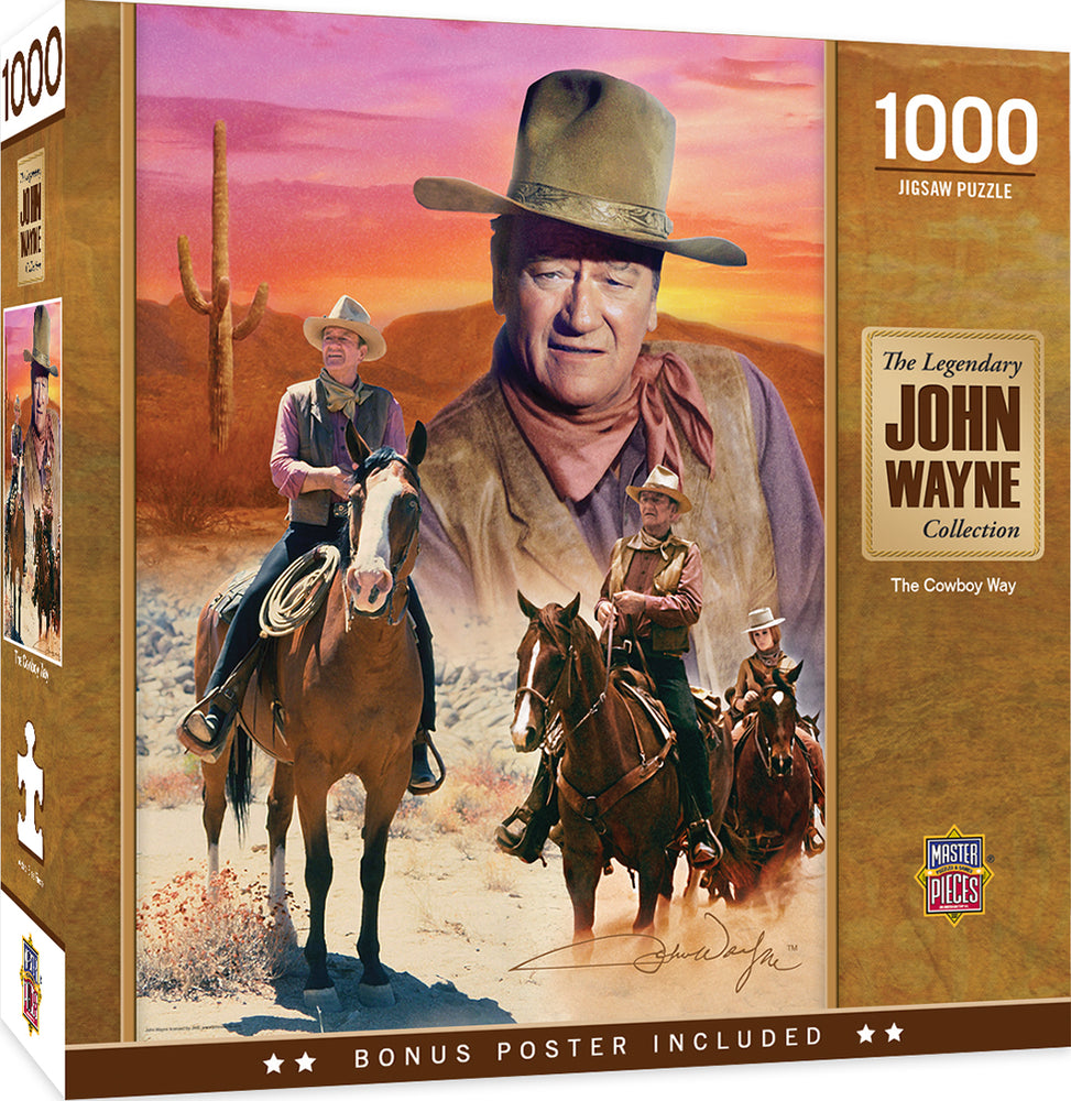 Puzzle Masterpieces: 1000 piece John Wayne The Cowboy Way