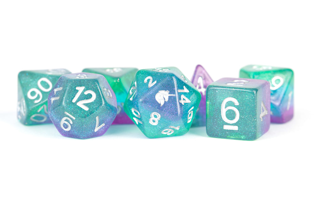 Dice Metallic Dice Co: Poly 7 Set Unicorn