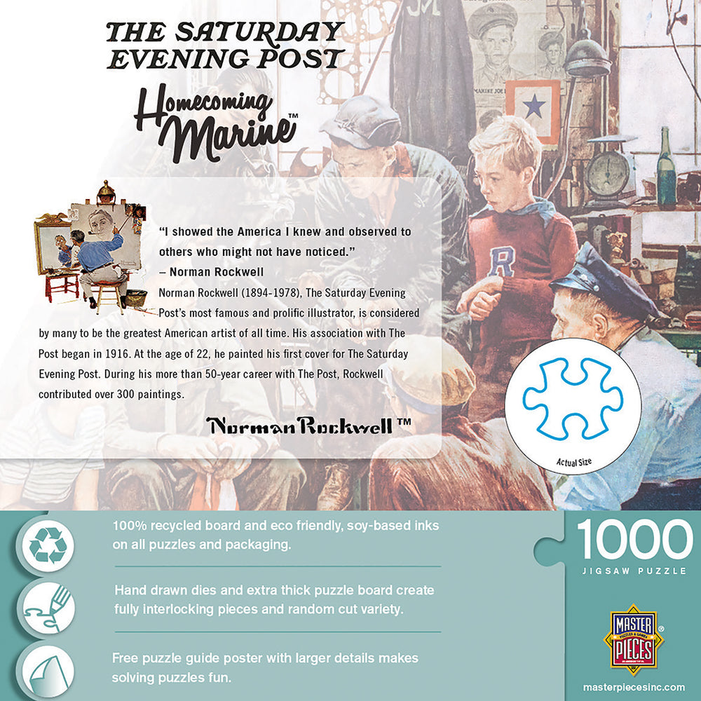 Puzzle Masterpieces: 1000 Piece Saturday Evening Post - Homecoming Marine