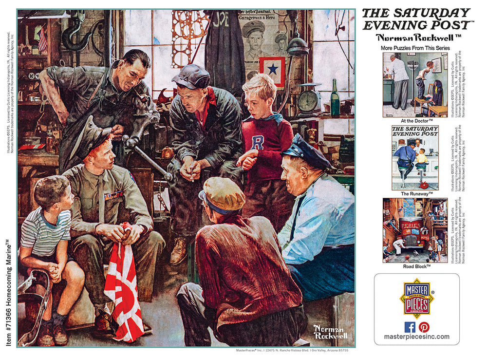 Puzzle Masterpieces: 1000 Piece Saturday Evening Post - Homecoming Marine