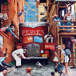 Puzzle Masterpieces: 1000 Piece Saturday Evening Post Norman Rockwell - Road Block