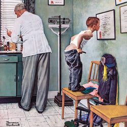 Puzzle Masterpieces: 1000 Piece Saturday Evening Post Norman Rockwell - At the Doctor's