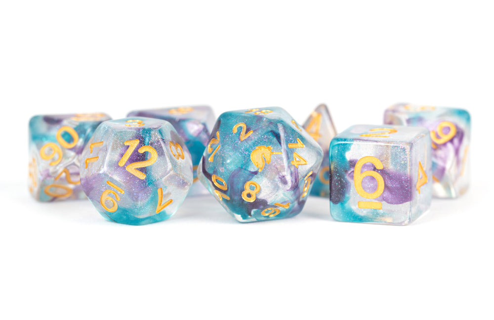 Dice Metallic Dice Co: Poly 7 Set Unicorn