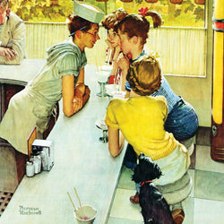 Puzzle Masterpieces: 1000 piece Saturday Evening Post Norman Rockwell Soda Jerk