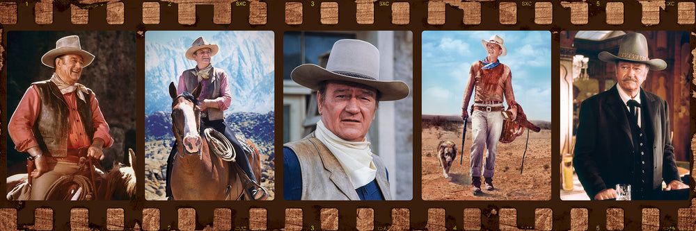 Puzzle Masterpieces: 1000 piece Panoramic John Wayne Forever In Film