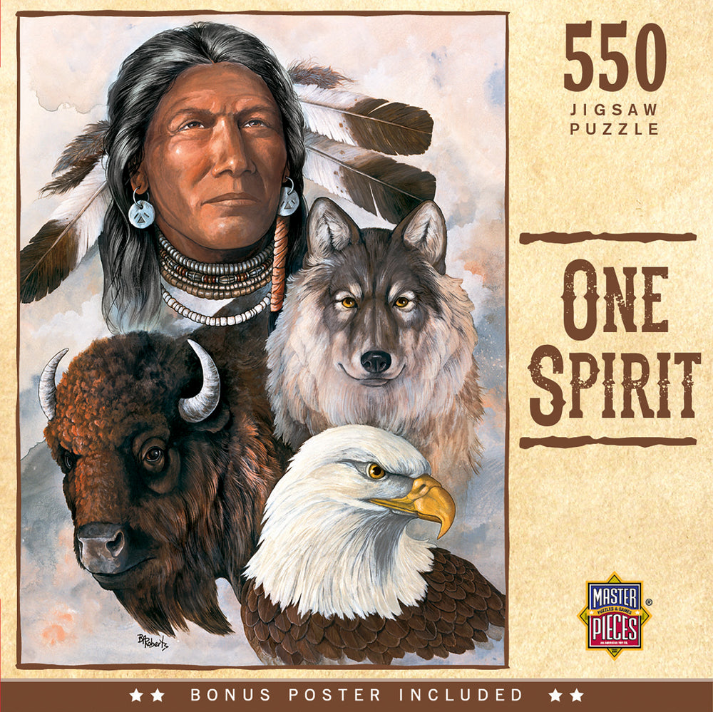 Puzzle Masterpieces:  550 Piece Tribal Spirit - One Spirit