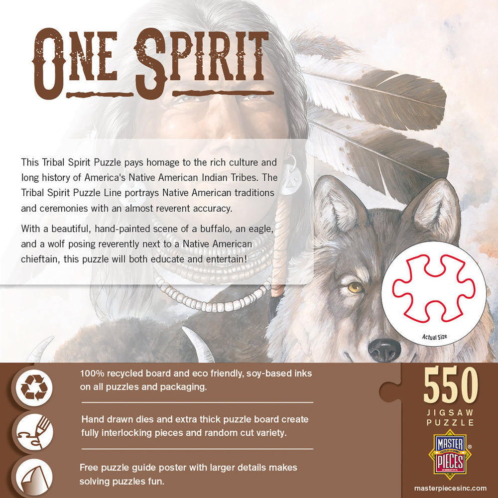 Puzzle Masterpieces:  550 Piece Tribal Spirit - One Spirit