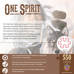 Puzzle Masterpieces:  550 Piece Tribal Spirit - One Spirit