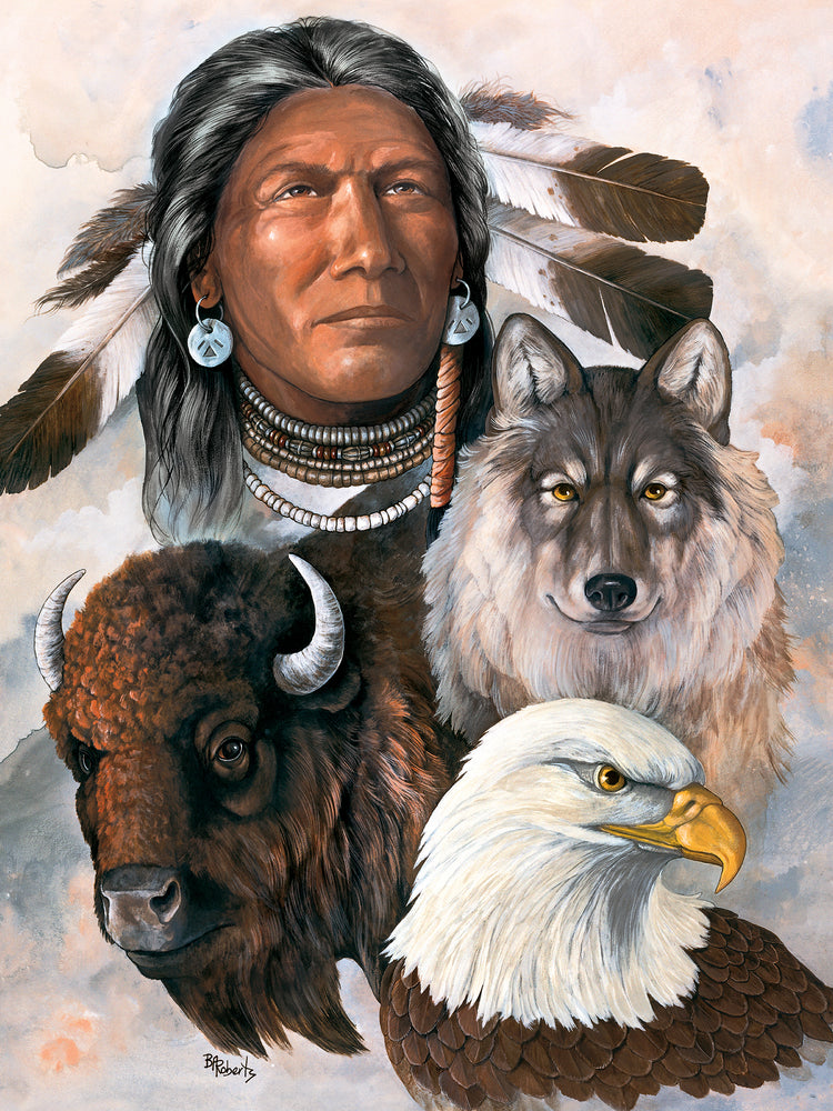 Puzzle Masterpieces:  550 Piece Tribal Spirit - One Spirit
