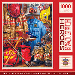 Puzzle Masterpieces: 1000 Piece Hometown Heroes - Fire and Rescue