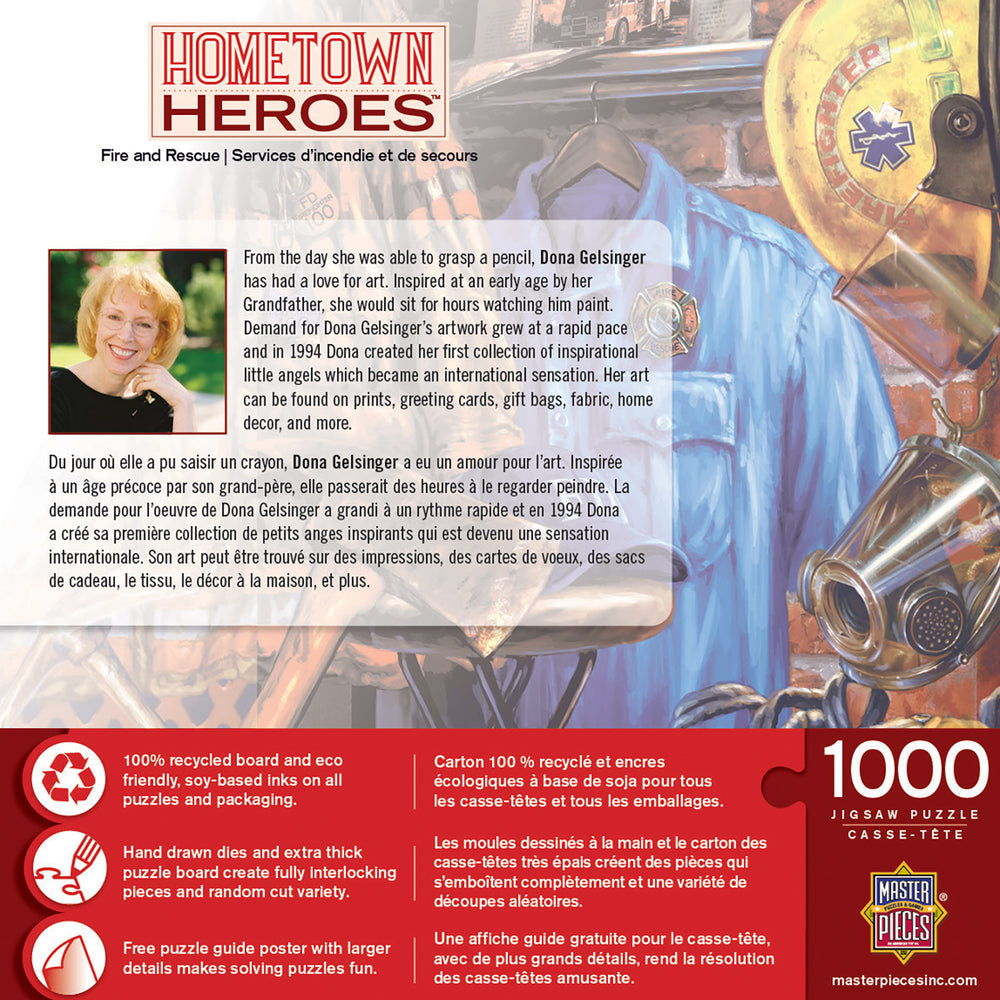 Puzzle Masterpieces: 1000 Piece Hometown Heroes - Fire and Rescue