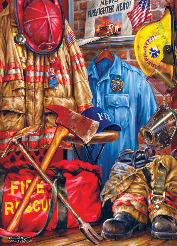 Puzzle Masterpieces: 1000 Piece Hometown Heroes - Fire and Rescue