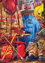 Puzzle Masterpieces: 1000 Piece Hometown Heroes - Fire and Rescue