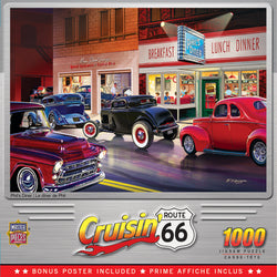 Puzzle Masterpieces: 1000 Piece Cruisin‘ Rt66 - Phil's Diner