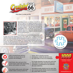 Puzzle Masterpieces: 1000 Piece Cruisin‘ Rt66 - Phil's Diner