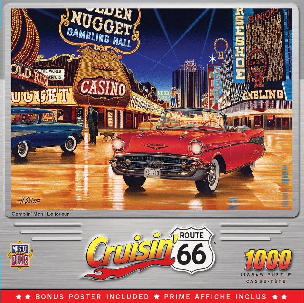 Puzzle Masterpieces: 1000 Piece Cruisin‘ Rt66 - Gamblin Man
