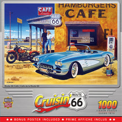 Puzzle Masterpieces: 1000 Piece Cruisin‘ Rt66 - Route 66 Café