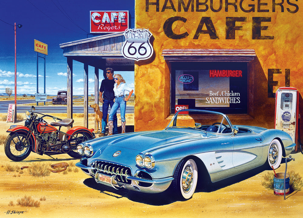 Puzzle Masterpieces: 1000 Piece Cruisin‘ Rt66 - Route 66 Café