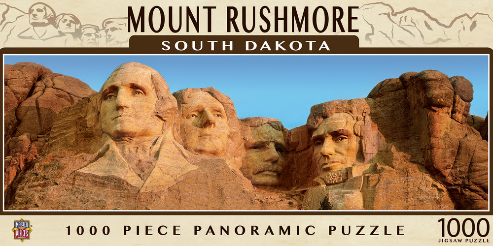 Puzzle Masterpieces: 1000 Piece Panoramic American Vistas - Mount Rushmore