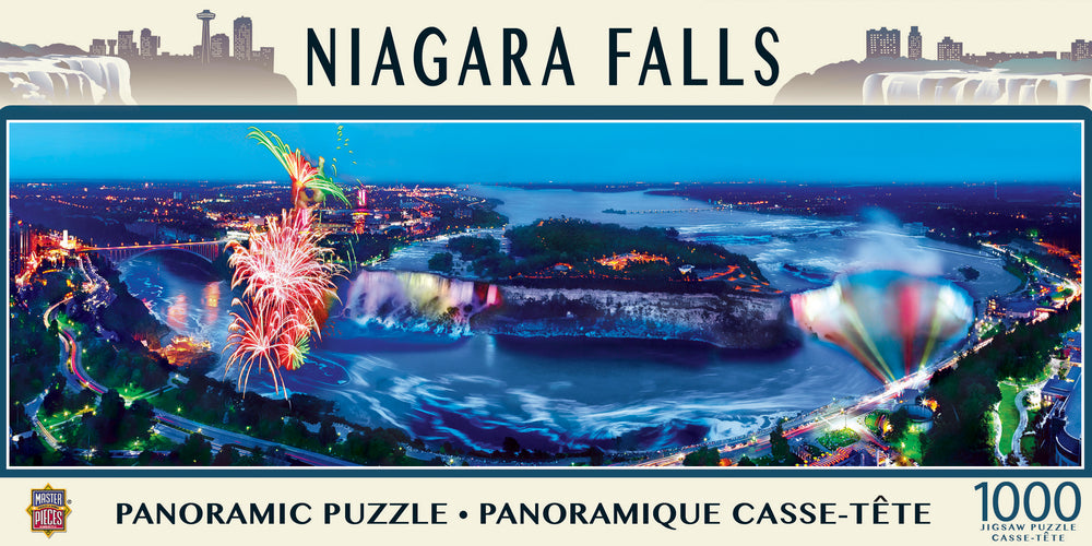 Puzzle Masterpieces: 1000 Piece Panoramic American Vistas - Niagara Falls