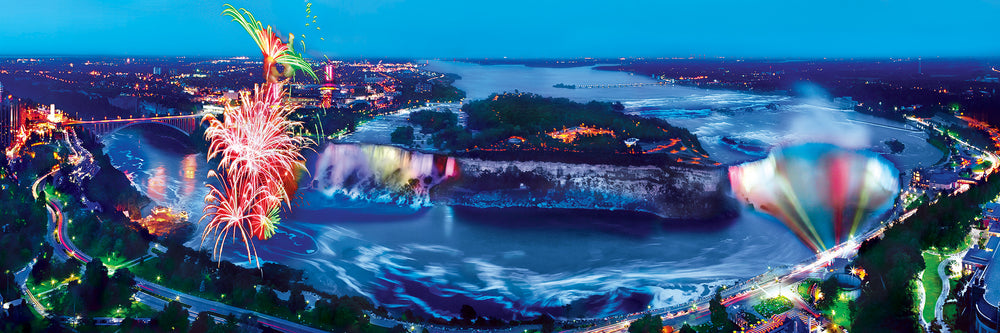 Puzzle Masterpieces: 1000 Piece Panoramic American Vistas - Niagara Falls