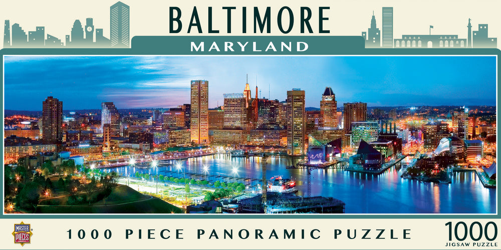 Puzzle Masterpieces: 1000 Piece Panoramic American Vistas - Baltimore
