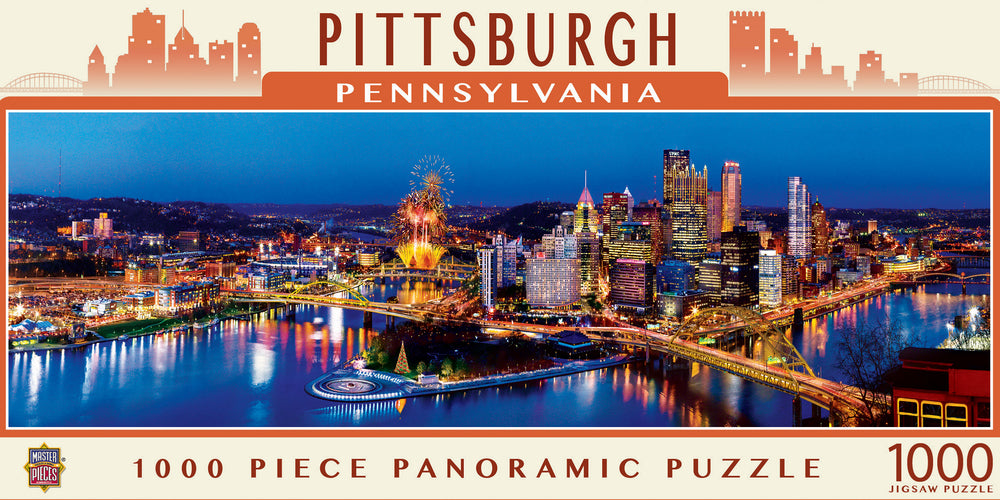 Puzzle Masterpieces: 1000 Piece Panoramic American Vistas - Pittsburgh