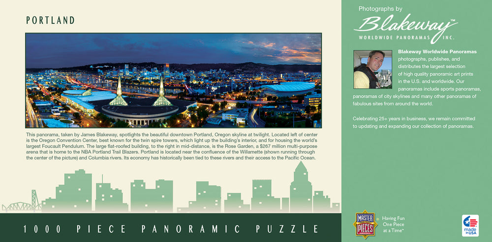 Puzzle Masterpieces: 1000 Piece Panoramic American Vistas - Portland