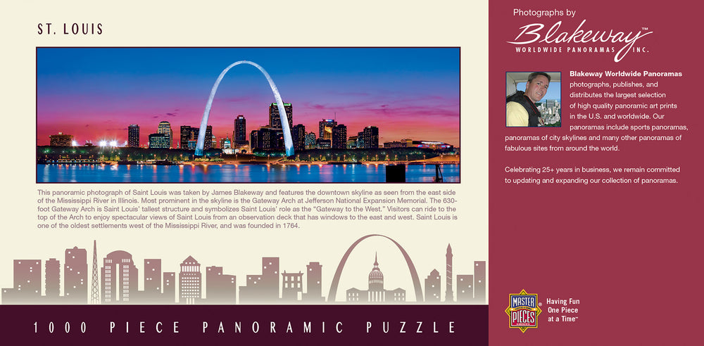 Puzzle Masterpieces: 1000 Piece Panoramic American Vistas - St. Louis