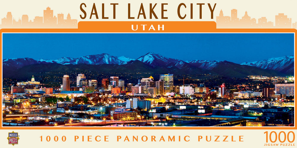 Puzzle Masterpieces: 1000 Piece Panoramic American Vistas - Salt Lake City