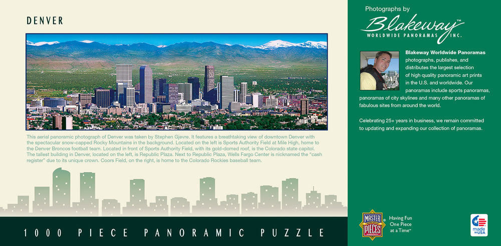Puzzle Masterpieces: 1000 Piece Panoramic American Vistas - Denver