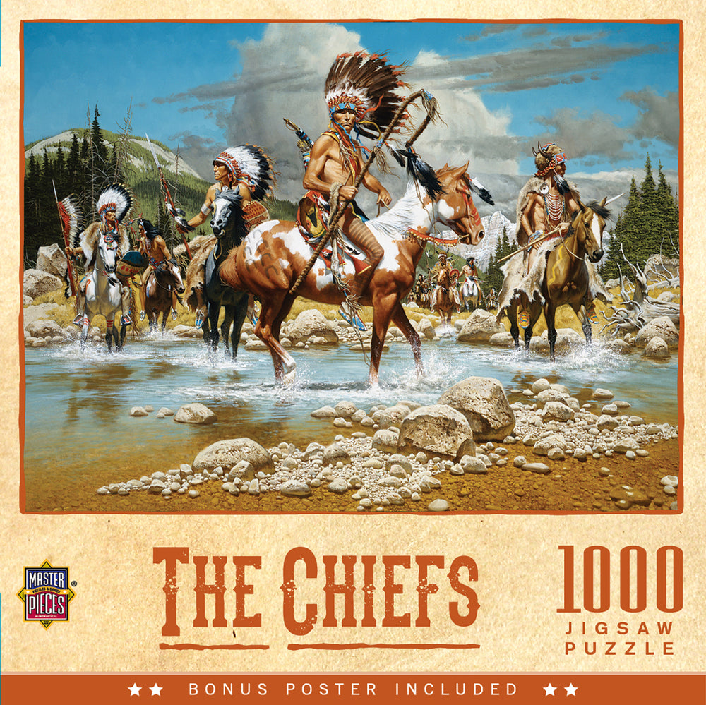 Puzzle Masterpieces: 1000 Piece Tribal Spirit - The Chiefs