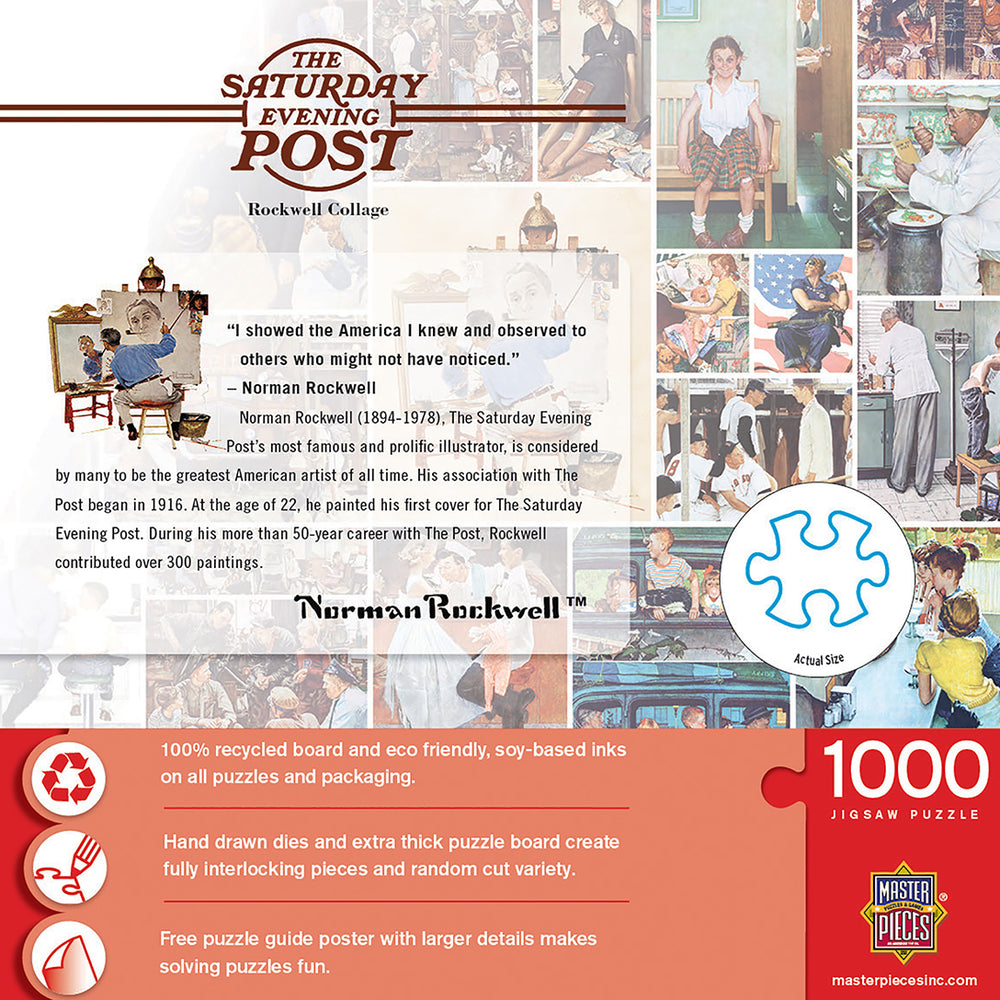 Puzzle Masterpieces: 1000 Piece Saturday Evening Post - Norman Rockwell Collage