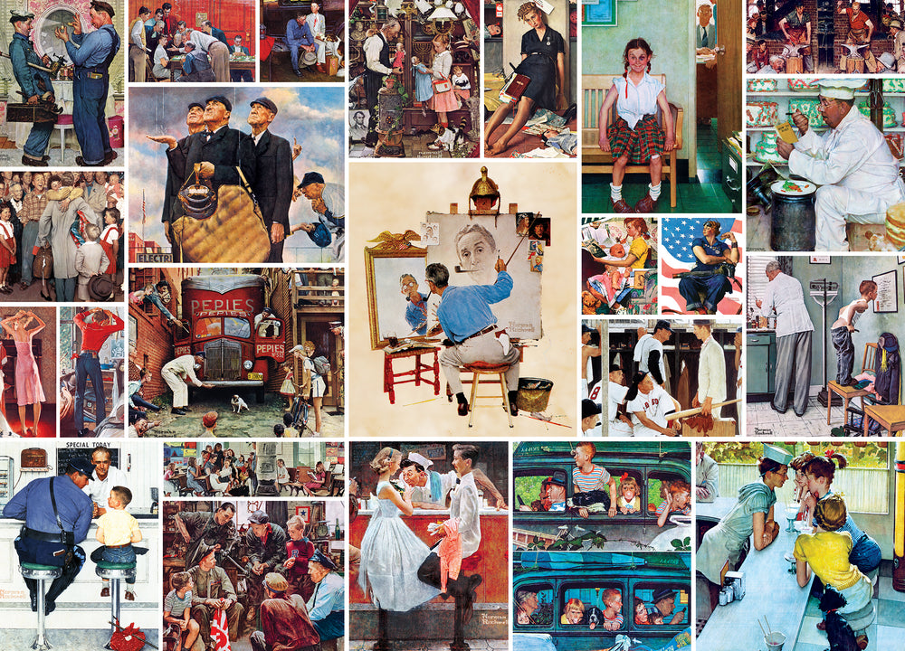 Puzzle Masterpieces: 1000 Piece Saturday Evening Post - Norman Rockwell Collage