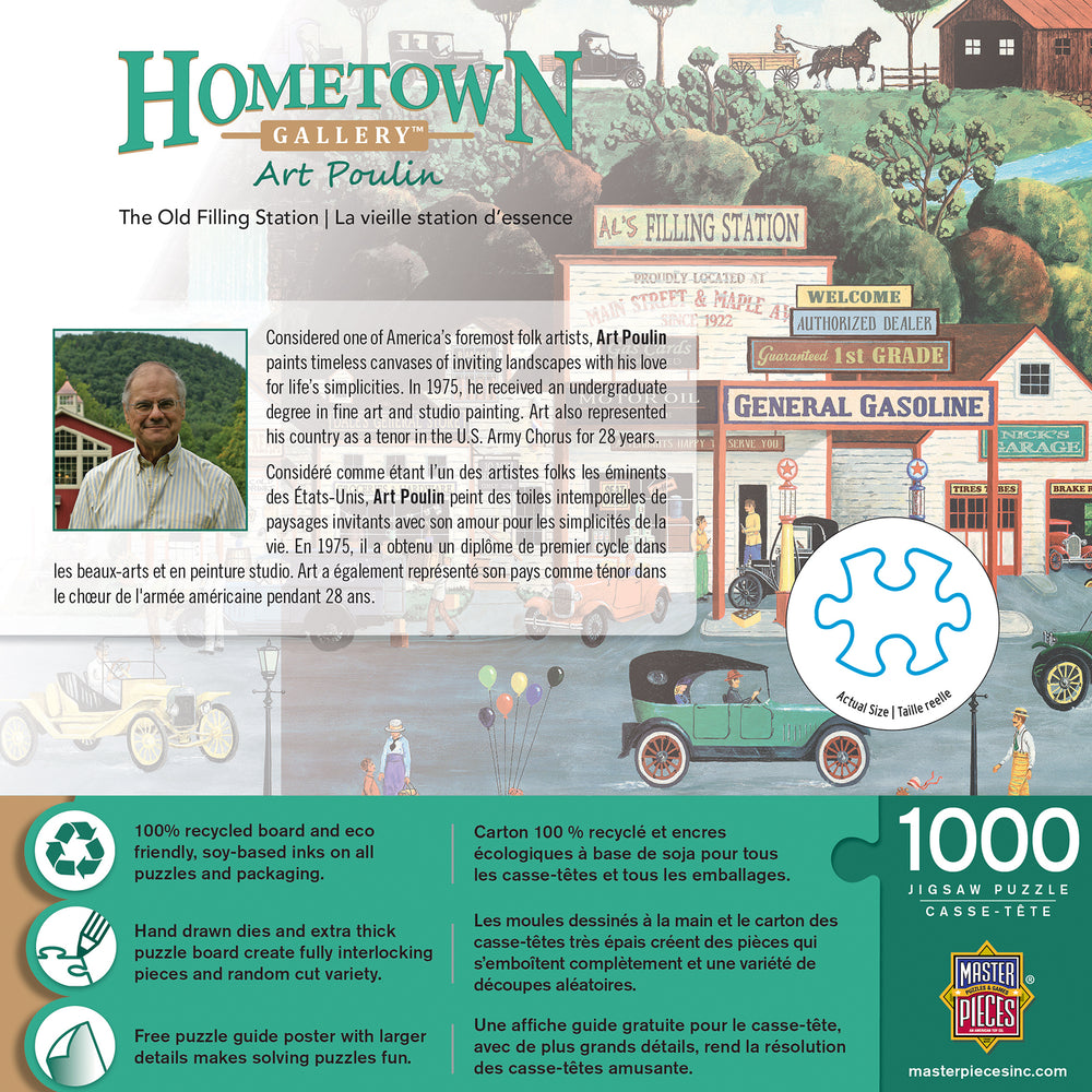 Puzzle Masterpieces: 1000 Piece Hometown Gallery - The Old Filling Station
