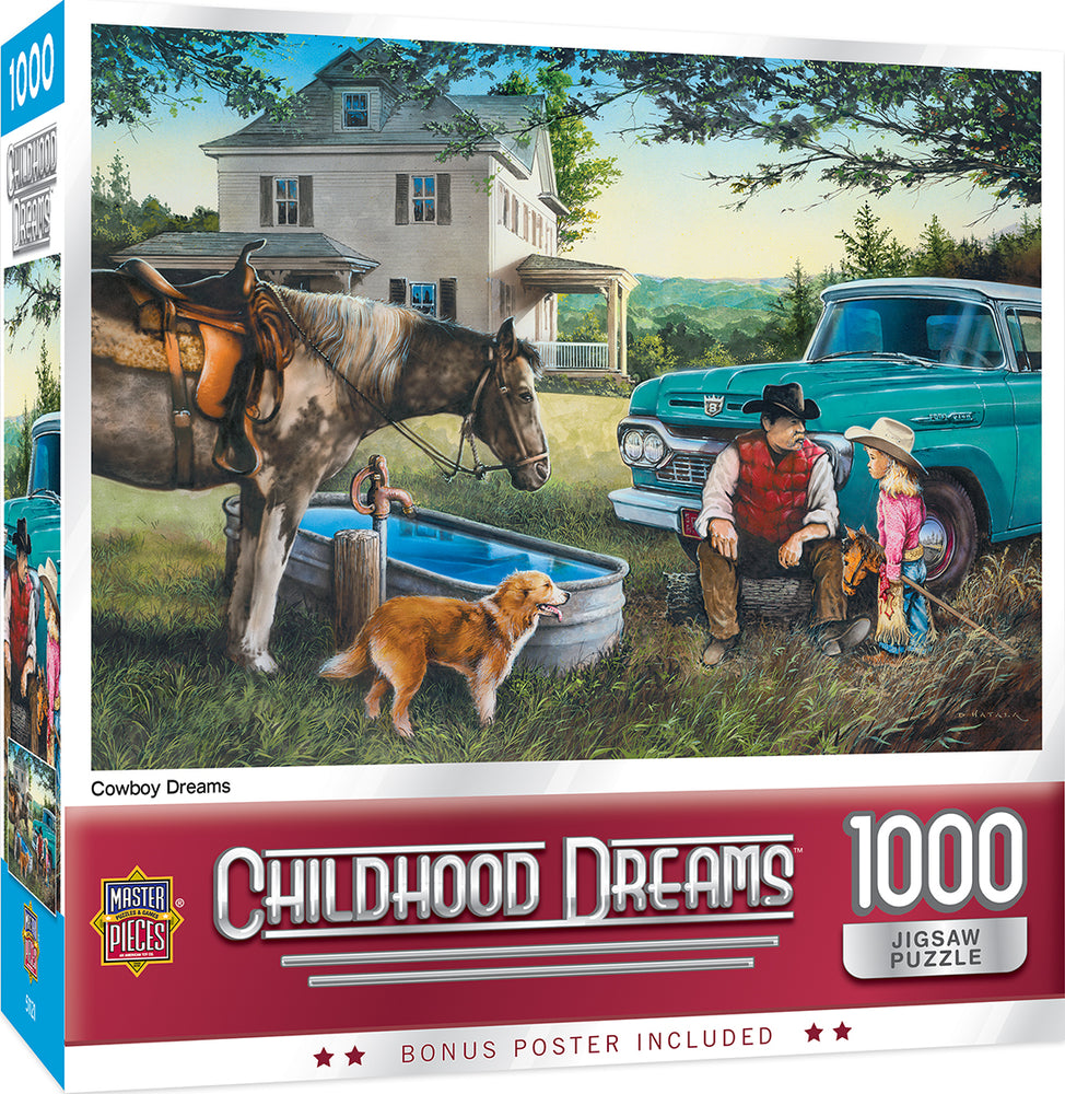 Puzzle Masterpieces: 1000 Piece Childhood Dreams - Cowboy Dreams