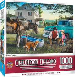 Puzzle Masterpieces: 1000 Piece Childhood Dreams - Cowboy Dreams