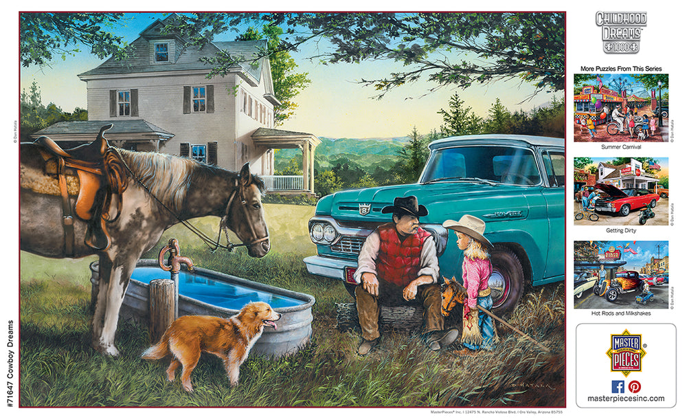 Puzzle Masterpieces: 1000 Piece Childhood Dreams - Cowboy Dreams